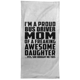 Proud Bus Driver Mom Of Awesome Daughter - Hand Towel