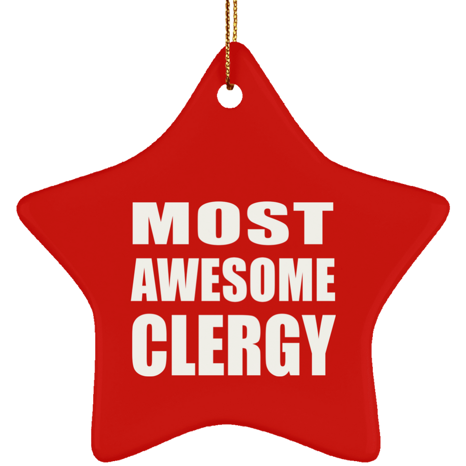 Most Awesome Clergy - Star Ornament