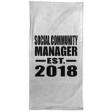 Social Community Manager Established EST. 2018 - Hand Towel