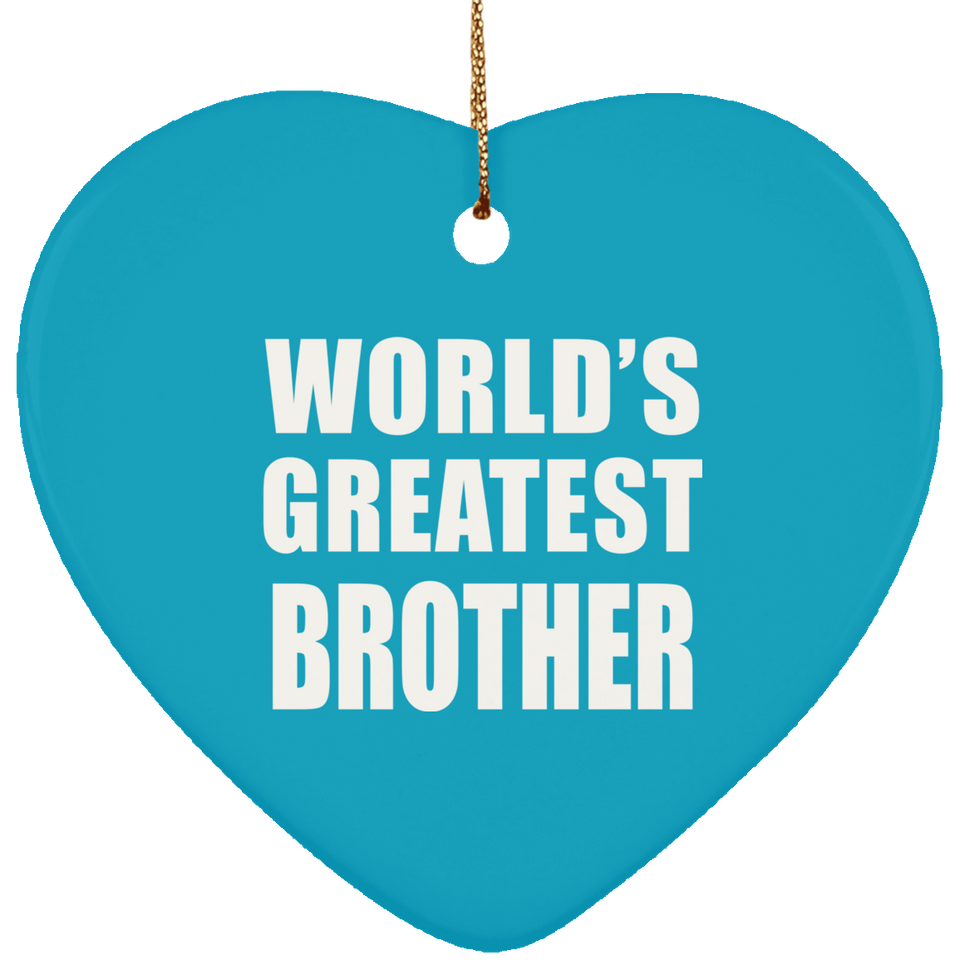 World's Greatest Brother - Heart Ornament
