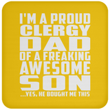 Proud Clergy Dad Of Awesome Son - Drink Coaster