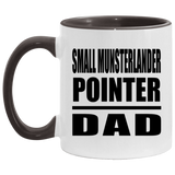 Small Munsterlander Pointer Dad - 11oz Accent Mug Black