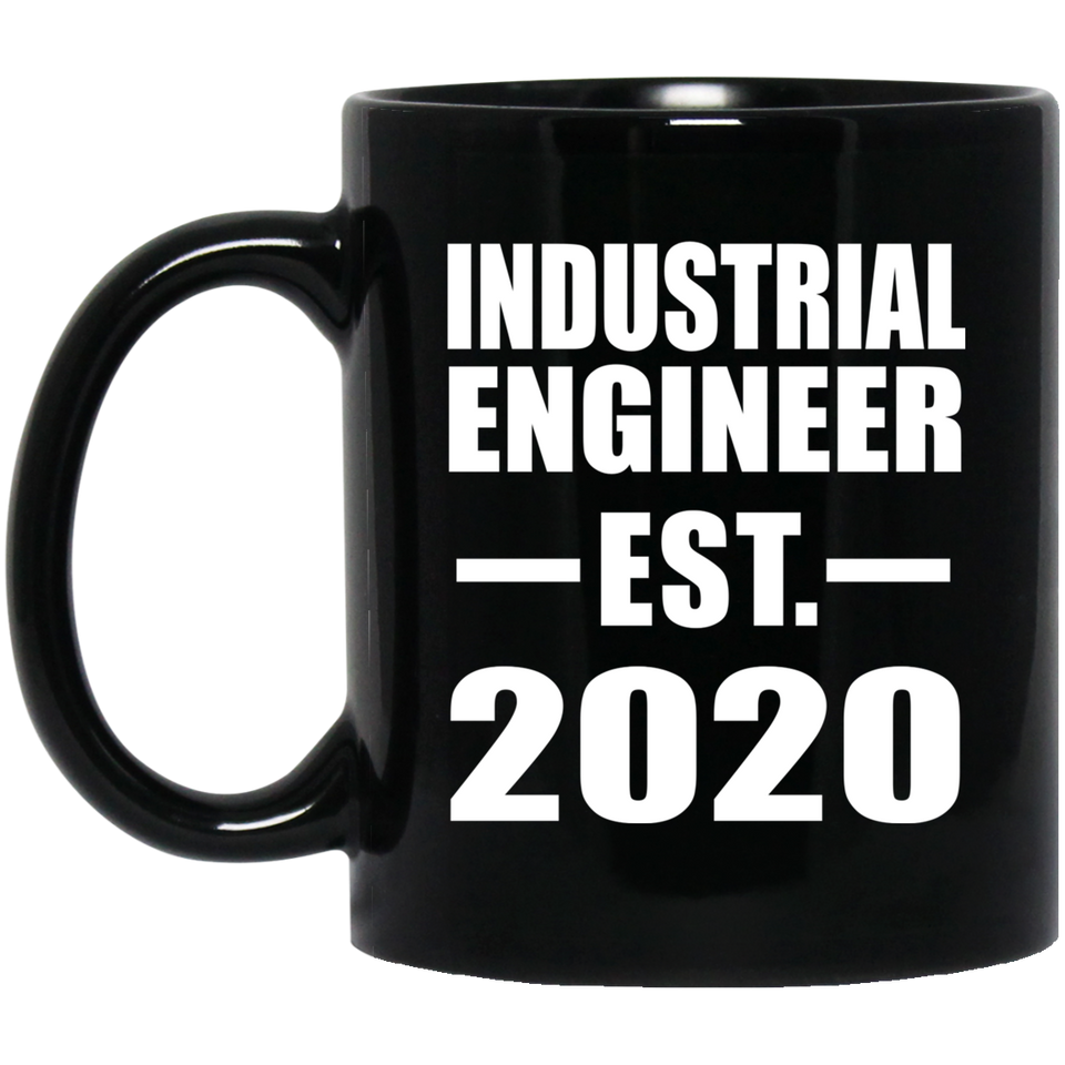 Industrial Engineer Established EST. 2020 - 11oz Coffee Mug Black