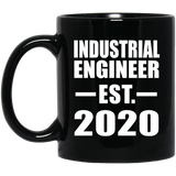 Industrial Engineer Established EST. 2020 - 11oz Coffee Mug Black