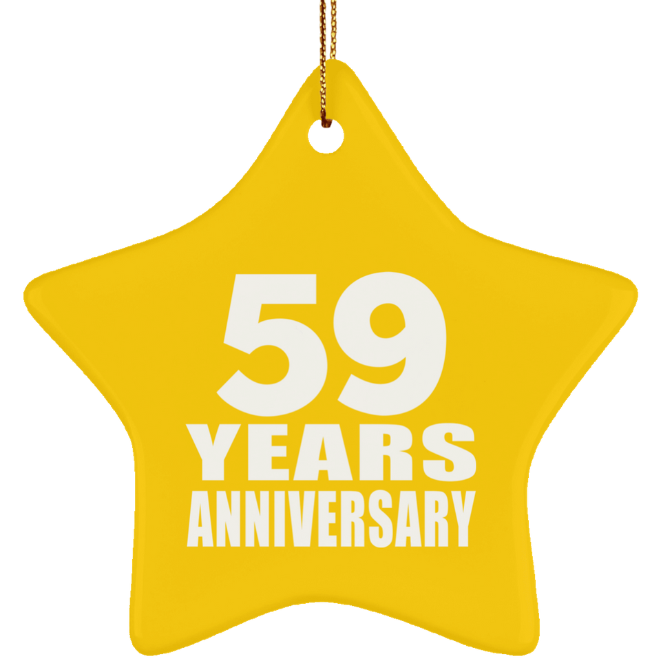 59th Anniversary 59 Years - Star Ornament