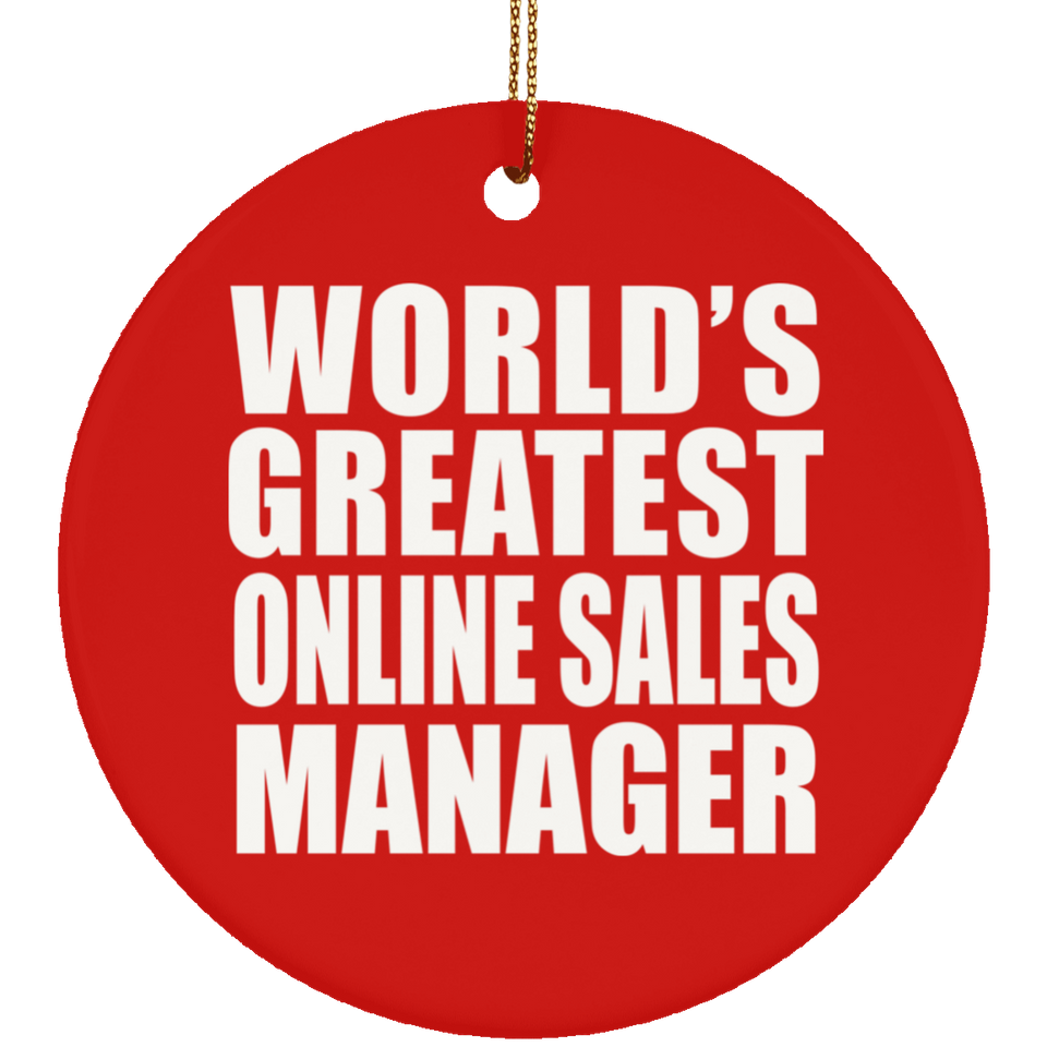 World's Greatest Online Sales Manager - Circle Ornament