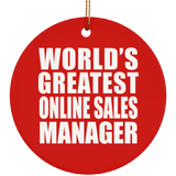 World's Greatest Online Sales Manager - Circle Ornament