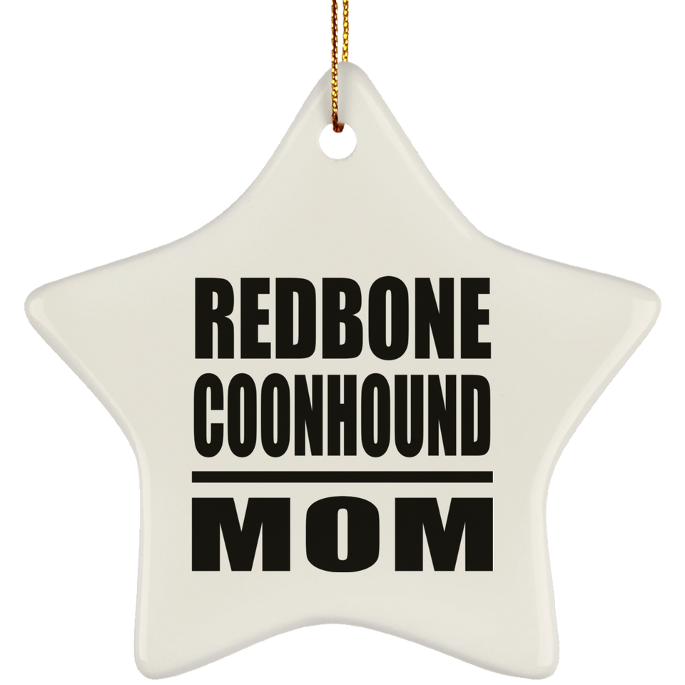 Redbone Coonhound Mom - Star Ornament