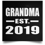 Grandma Established EST. 2019 - Poster Square