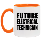 Future Electrical Technician - 11oz Accent Mug Orange