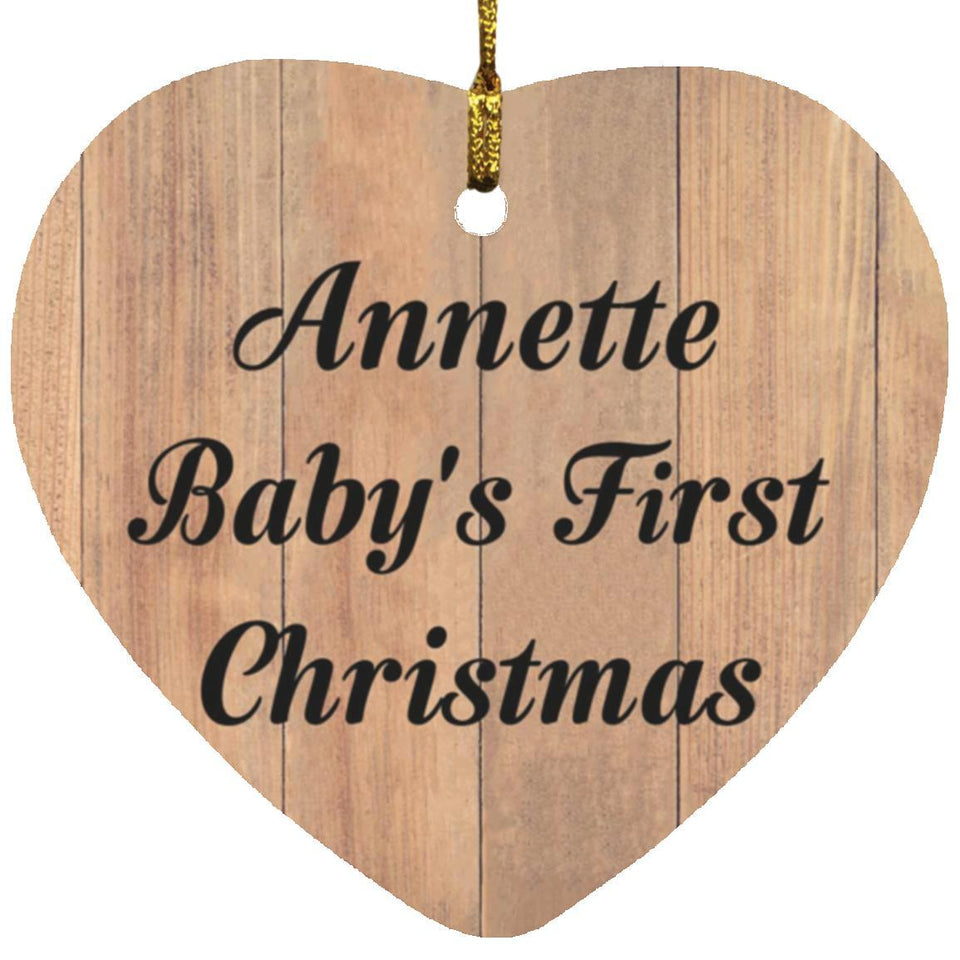 Annette Baby's First Christmas - Heart Ornament C