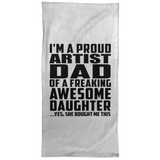 Proud Artist Dad Of Awesome Daughter - Hand Towel