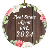Real Estate Agent Established Est. 2024 - Circle Ornament A
