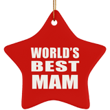 World's Best Mam - Star Ornament