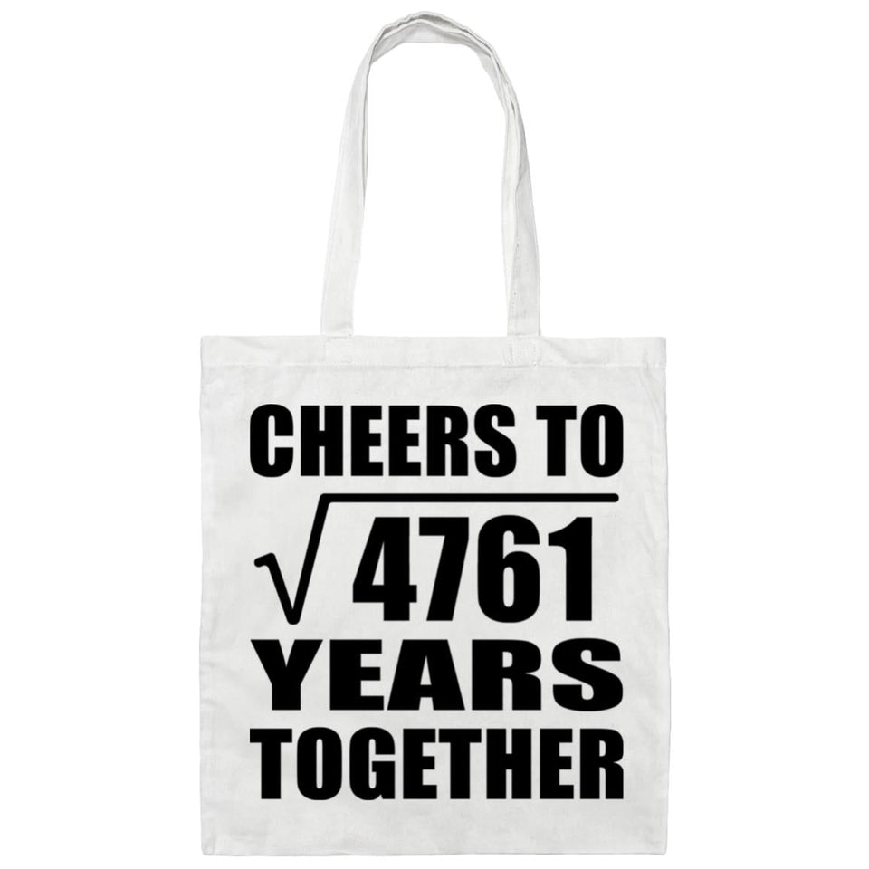 69th Anniversary Cheers To Square Root of 4761 Years Together - Tote Bag White