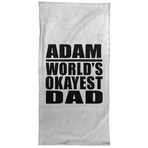 Adam World's Okayest Dad - Hand Towel