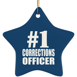 Number One #1 Corrections Officer - Star Ornament
