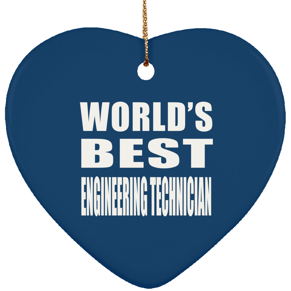 World's Best Engineering Technician - Heart Ornament