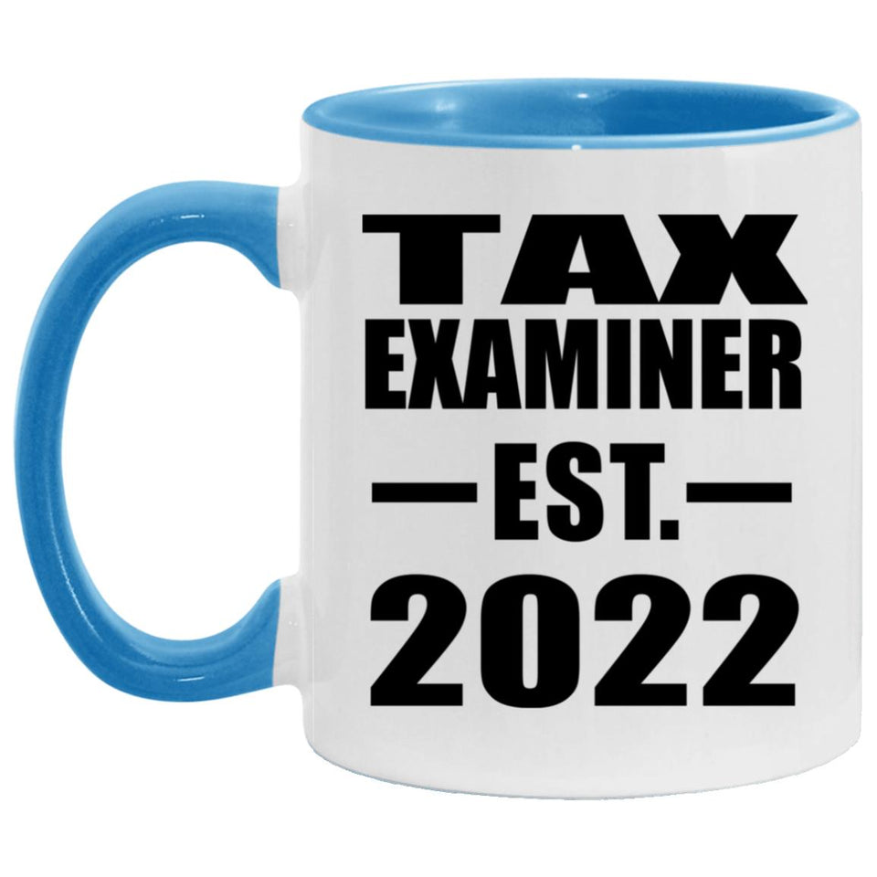 Tax Examiner Established EST. 2022 - 11oz Accent Mug Blue