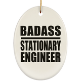 Badass Stationary Engineer - Oval Ornament