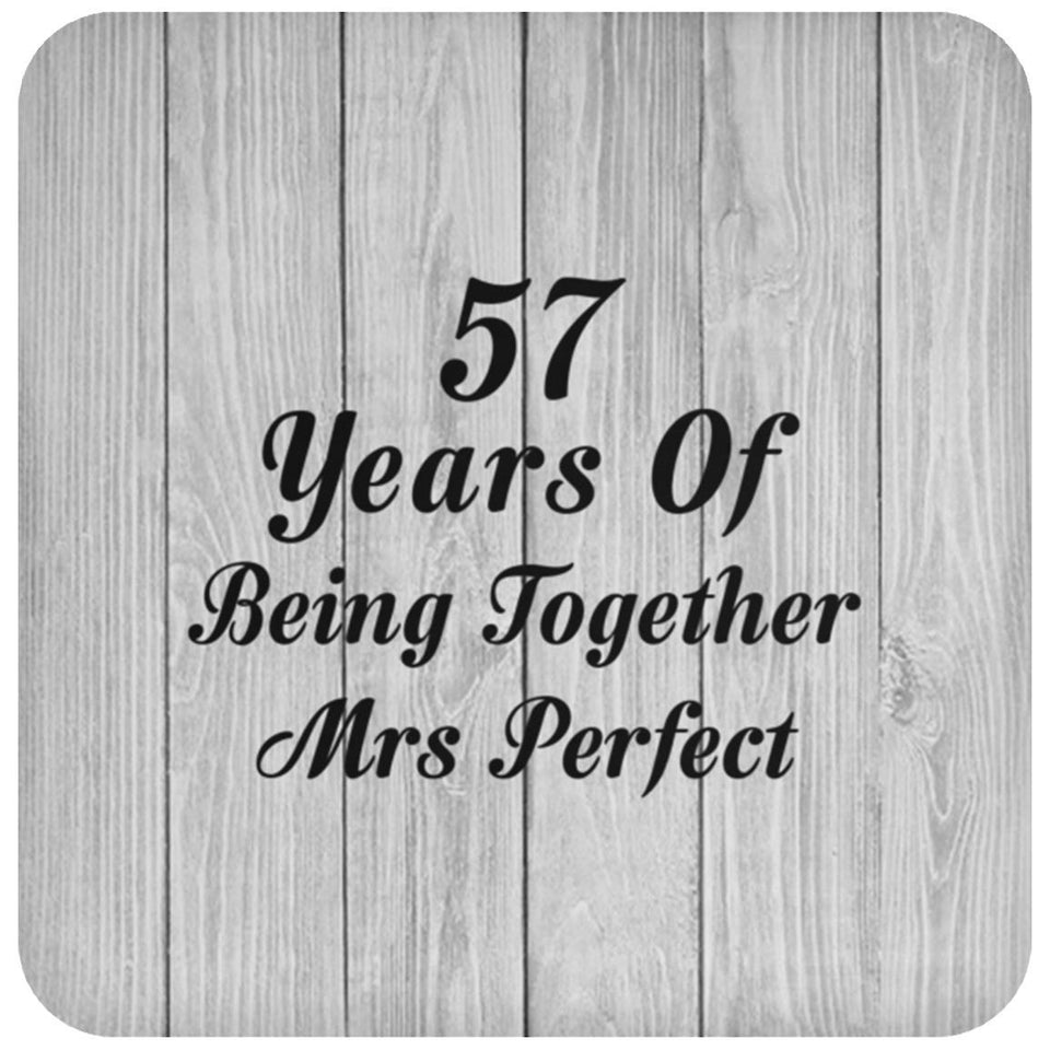 57th Anniversary 57 Years Of Being Mrs Perfect - Drink Coaster F