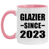 Glazier Since 2023 - 11oz Accent Mug Pink