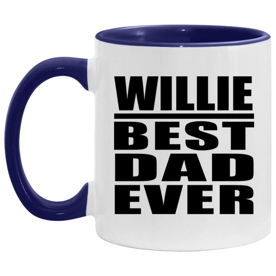 Willie Best Dad Ever - 11oz Accent Mug Purple