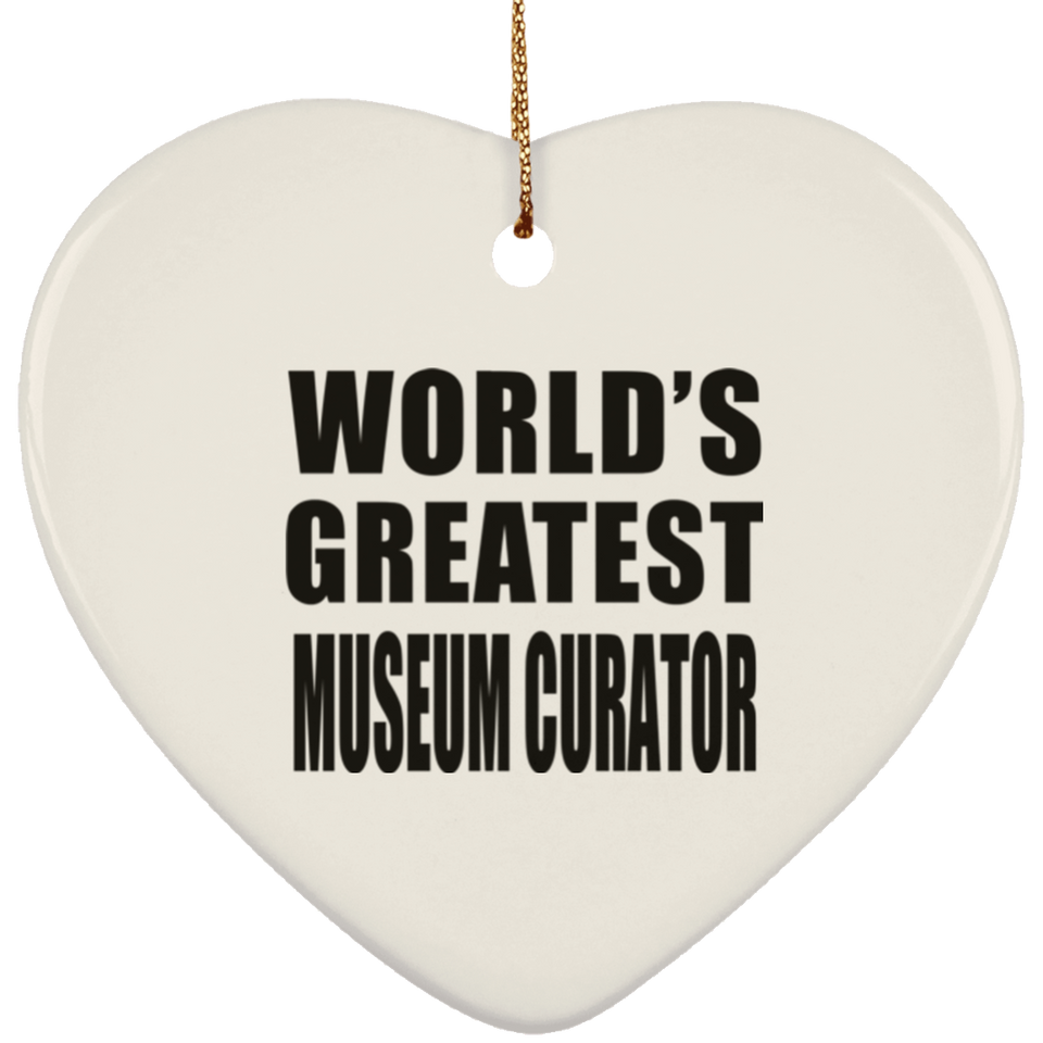 World's Greatest Museum Curator - Heart Ornament