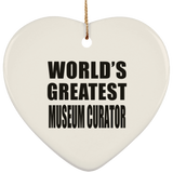 World's Greatest Museum Curator - Heart Ornament