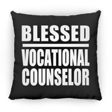 Blessed Vocational Counselor - Throw Pillow Black
