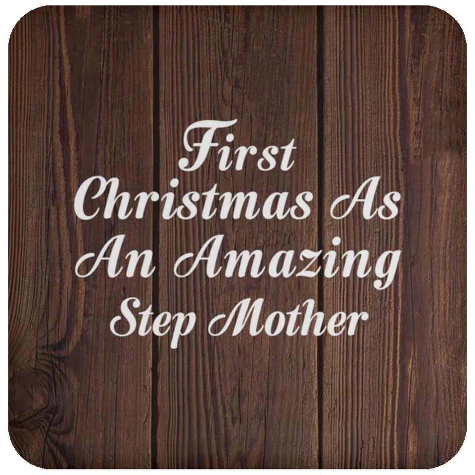 First Christmas As An Amazing Step Mother - Drink Coaster D