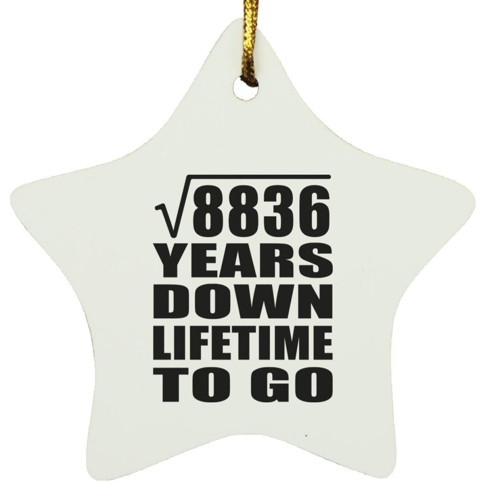 94th Anniversary Square Root of 8836 Years Lifetime To Go - Star Ornament
