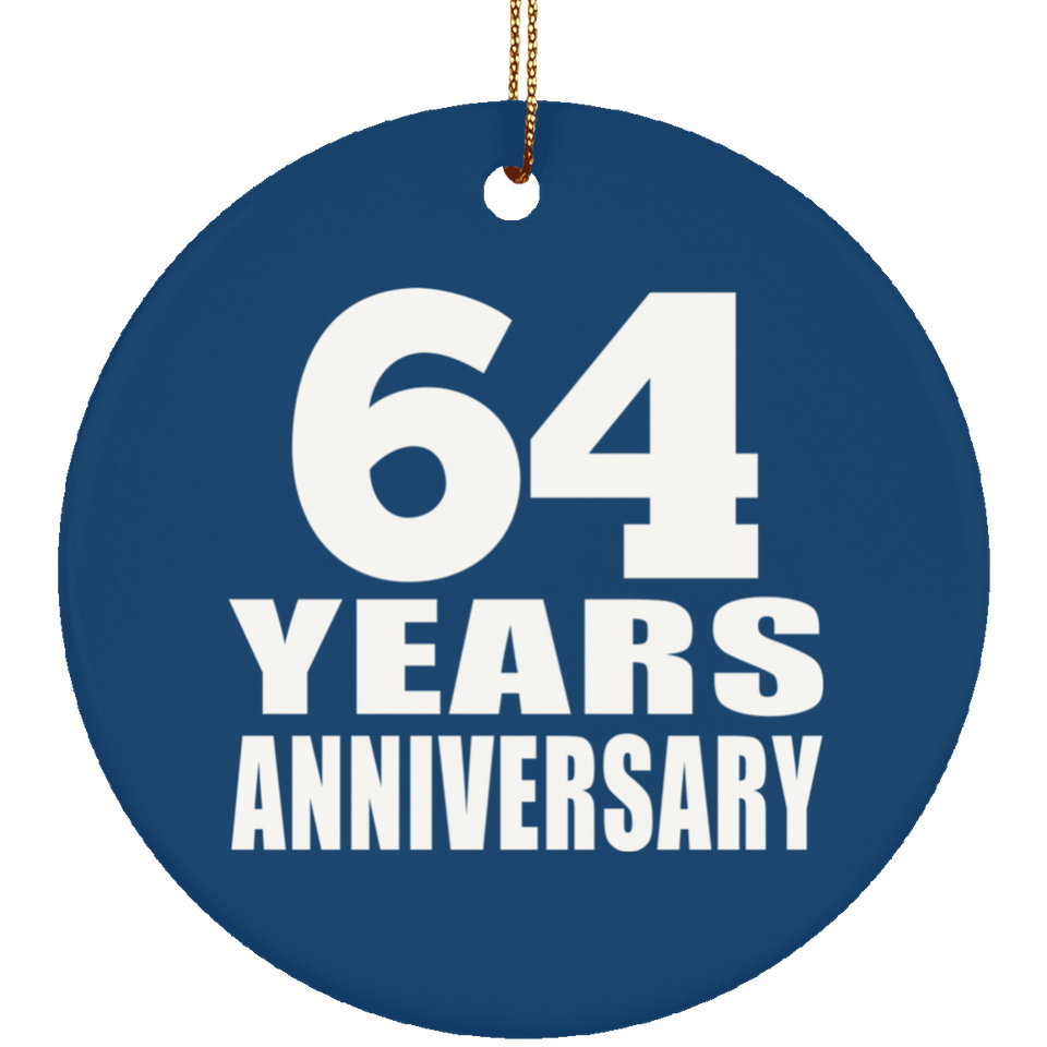 64th Anniversary 64 Years Anniversary - Circle Ornament