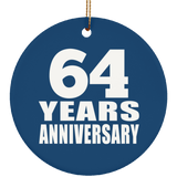 64th Anniversary 64 Years Anniversary - Circle Ornament