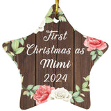 First Christmas As Mimi 2024 - Star Ornament A