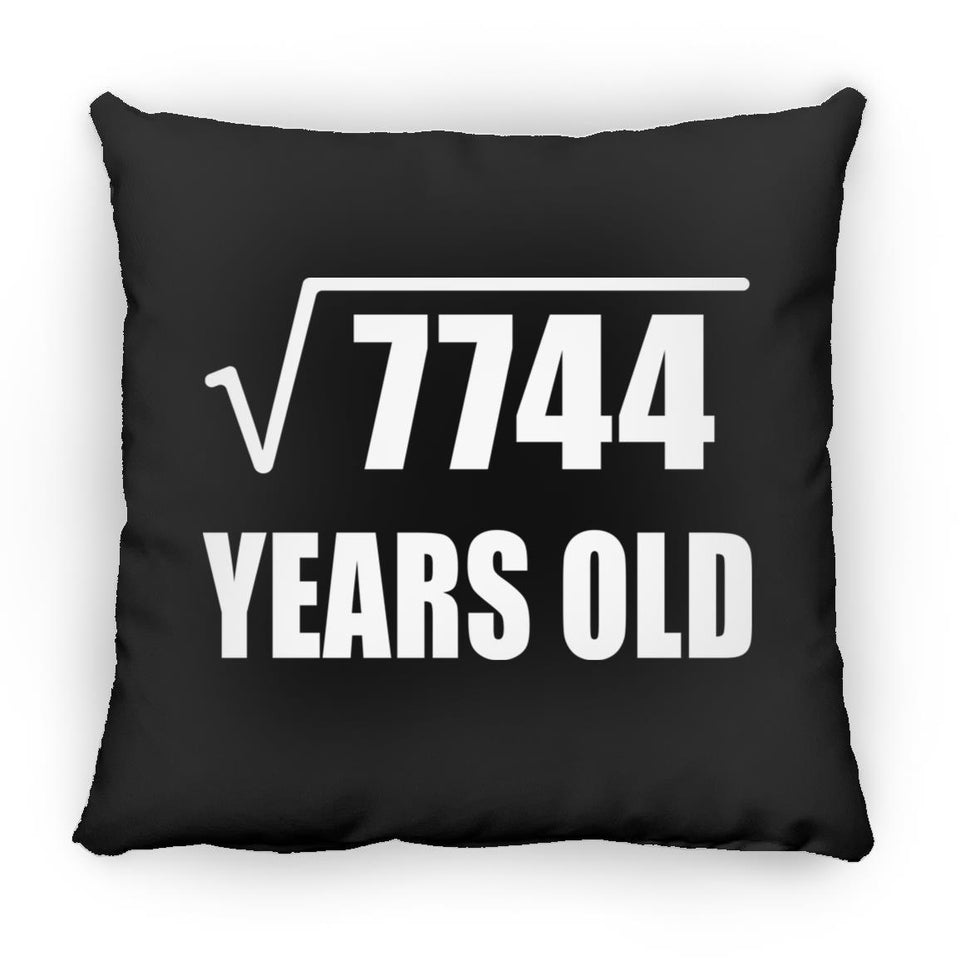 88th Birthday Square Root of 7744 Years Old - Throw Pillow Black