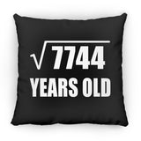 88th Birthday Square Root of 7744 Years Old - Throw Pillow Black