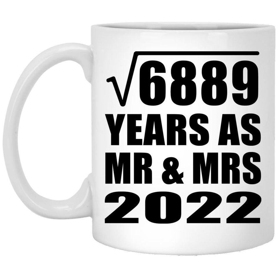 83rd Anniversary Square Root of 6889 Years As Mr & Mrs 2022 - 11oz Coffee Mug
