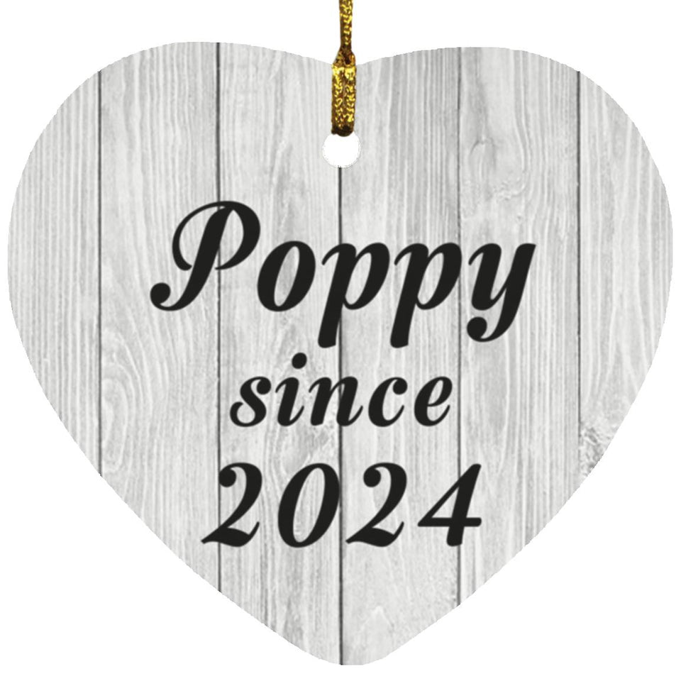 Poppy Since 2024 - Heart Ornament F