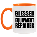 Blessed Equipment Repairer - 11oz Accent Mug Orange