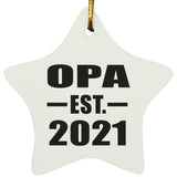 Opa Established EST. 2021 - Star Ornament