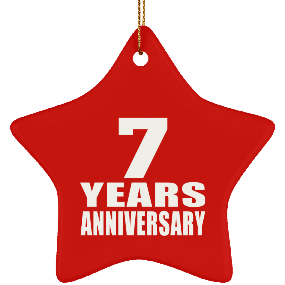 7th Anniversary 7 Years - Star Ornament