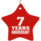 7th Anniversary 7 Years - Star Ornament