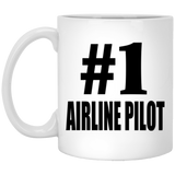Number One #1 Airline Pilot - 11 Oz Coffee Mug