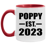 Poppy Established EST. 2023 - 11oz Accent Mug Red
