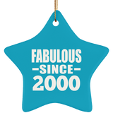24th Birthday Fabulous Since 2000 - Star Ornament