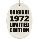 52nd Birthday Original 1972 Limited Edition - Oval Ornament