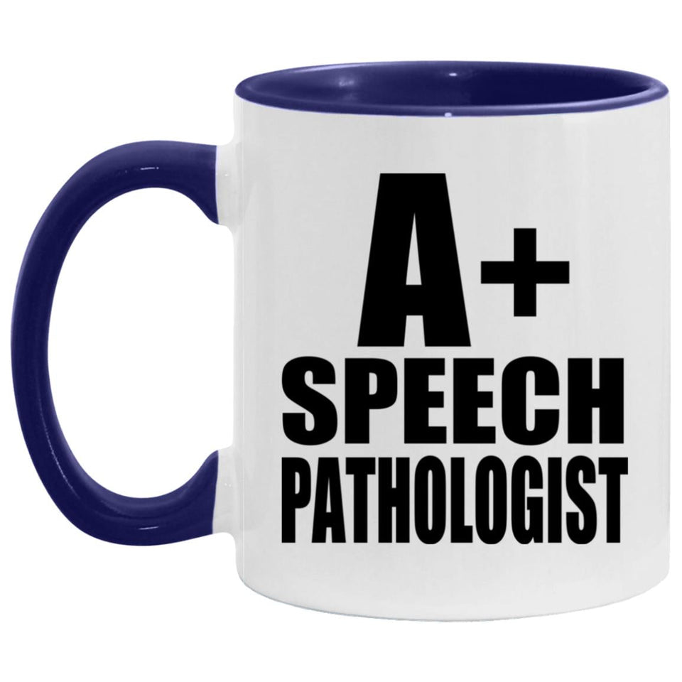 A+ Speech Pathologist - 11oz Accent Mug Purple