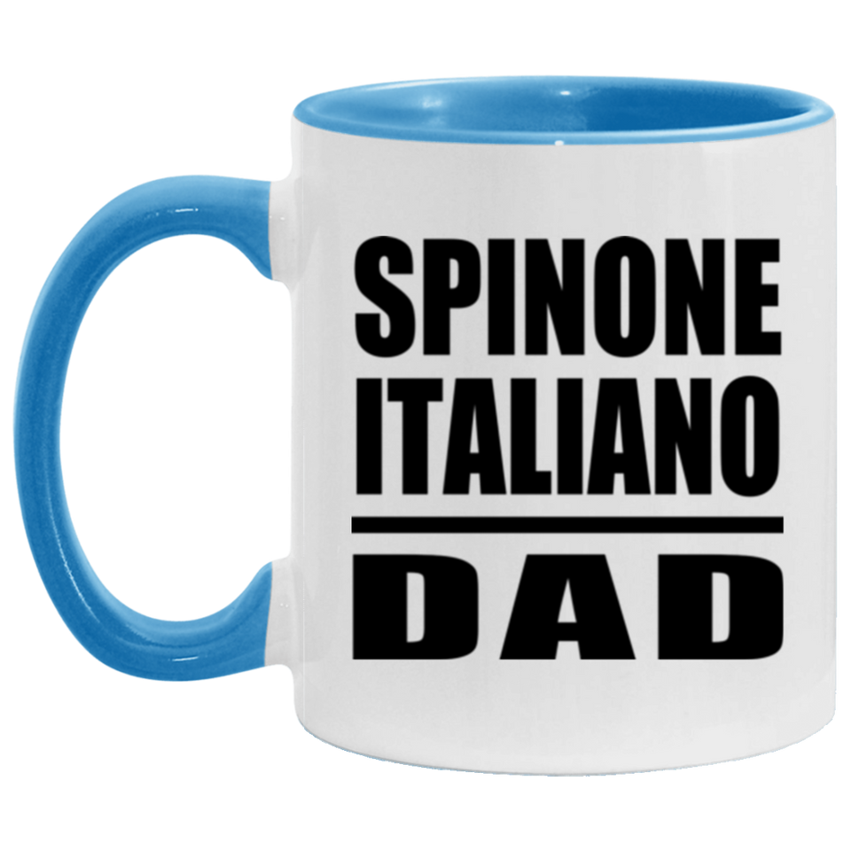 Spinone Italiano Dad - 11oz Accent Mug Blue