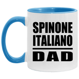 Spinone Italiano Dad - 11oz Accent Mug Blue